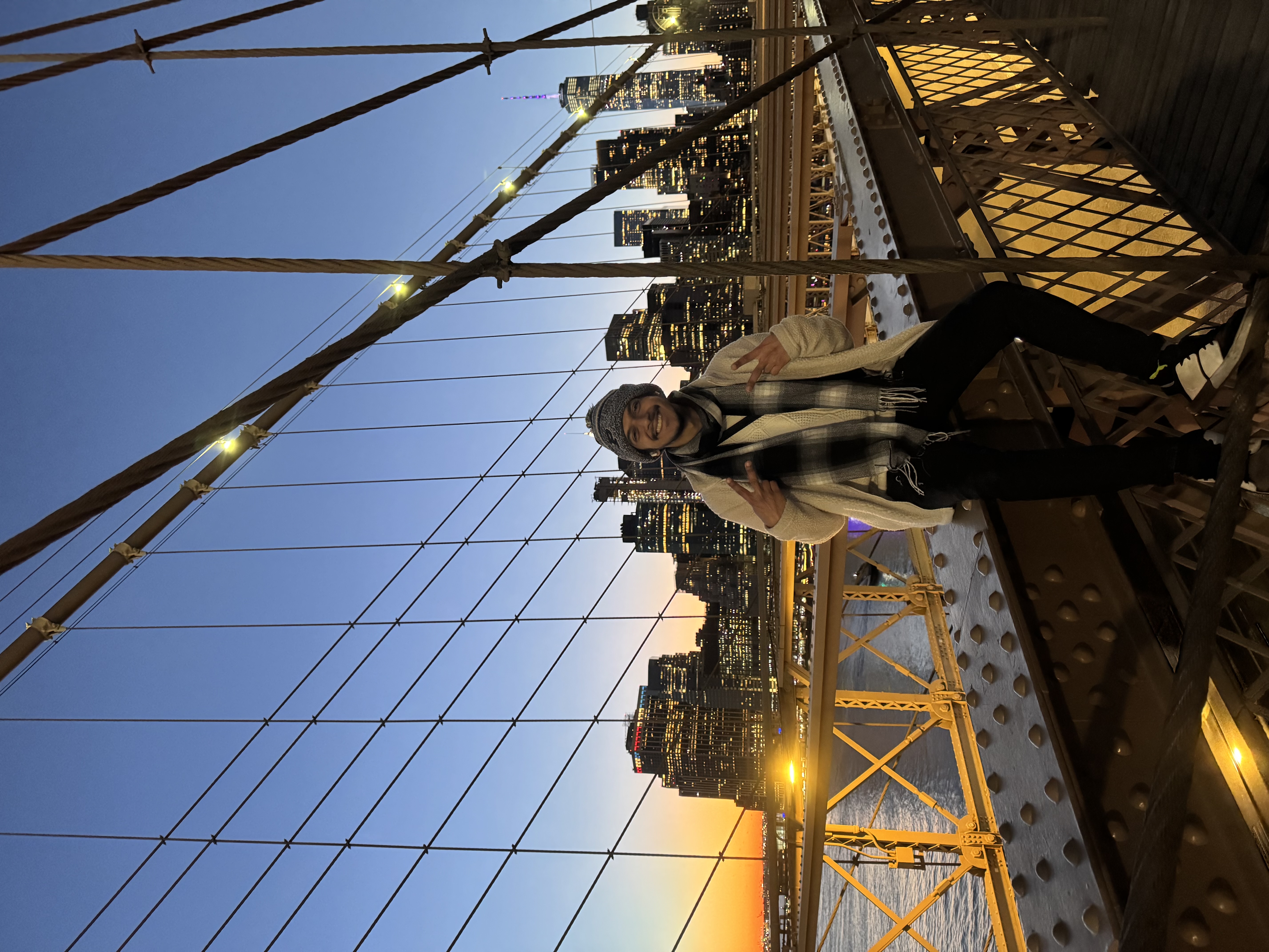 Varun at the Brooklyn Bridge